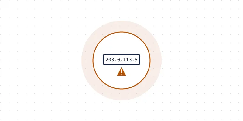 IP address blacklist warning illustration